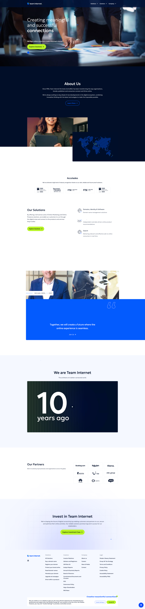 Team Internet – Corporate Website Design & Development (WordPress + Elementor)